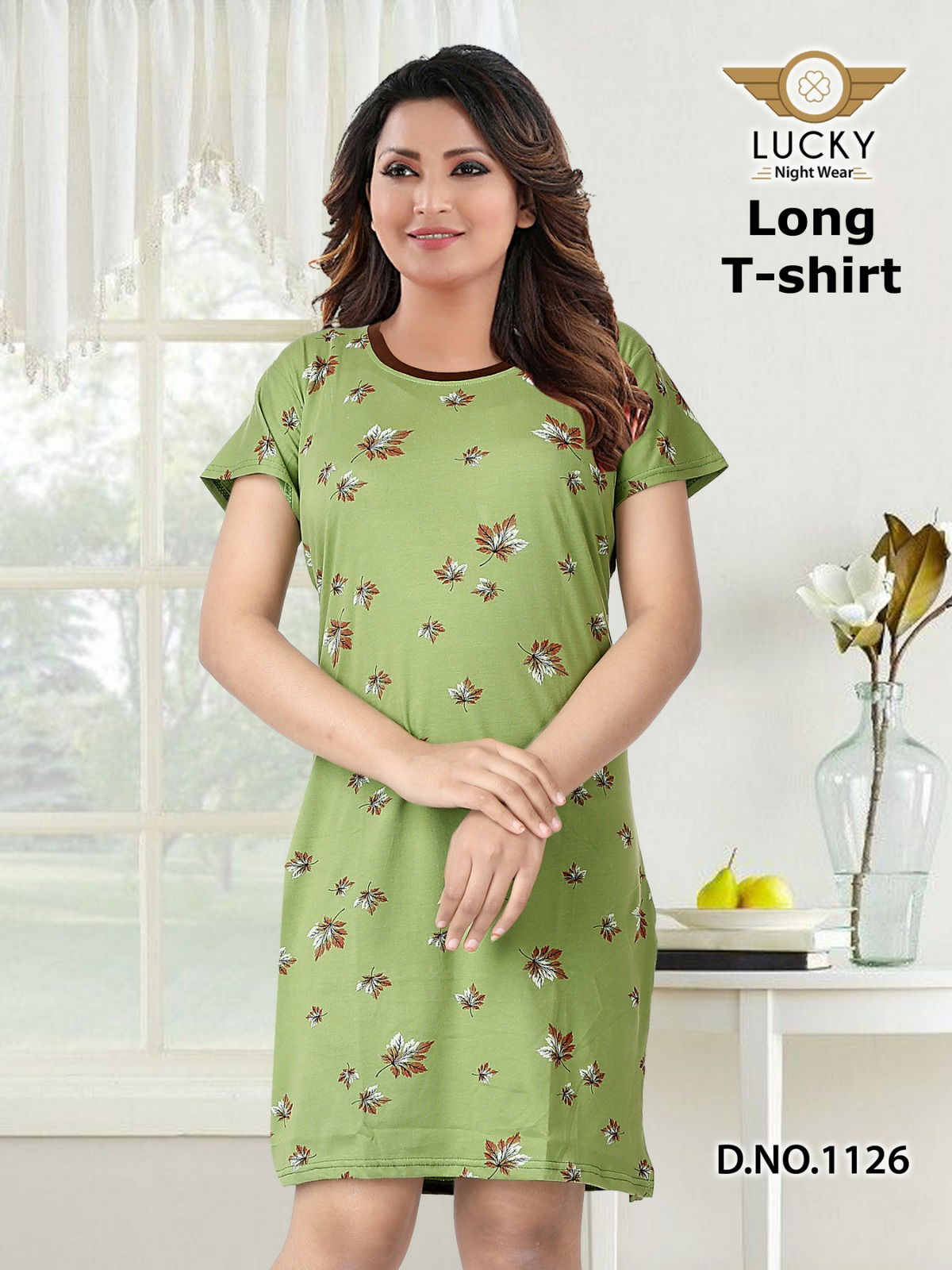 Lucky Hosiery Cotton Night Suits Ladies Top Catalog